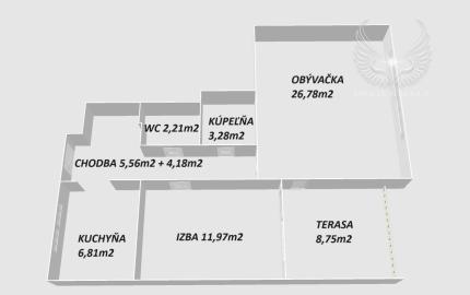 TOP 2,5 izbový byt s podkrovím, terasou a garážou na predaj