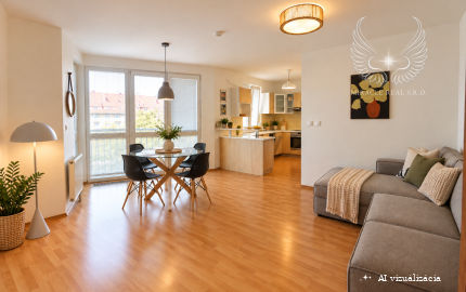 PRIESTRANNÝ 2I BYT (65 m²) S BALKÓNOM A VÝHĽADOM DO PARKU NA ZAČIATKU PETRŽALKY