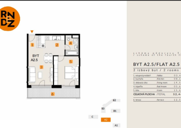 Prenájom 2izbového bytu v komplexe Rendez